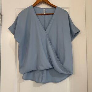 Elegant Women's Light Blue Blouse